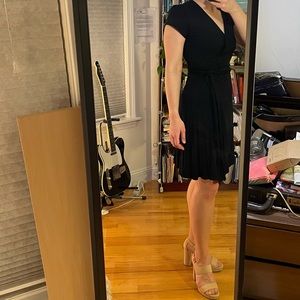 Max Studio Black Wrap Dress, Sz M